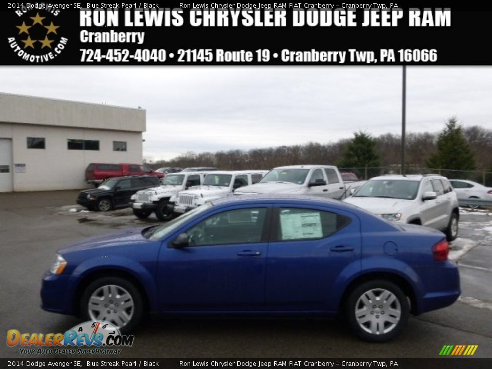 2014 Dodge Avenger SE Blue Streak Pearl / Black Photo #1