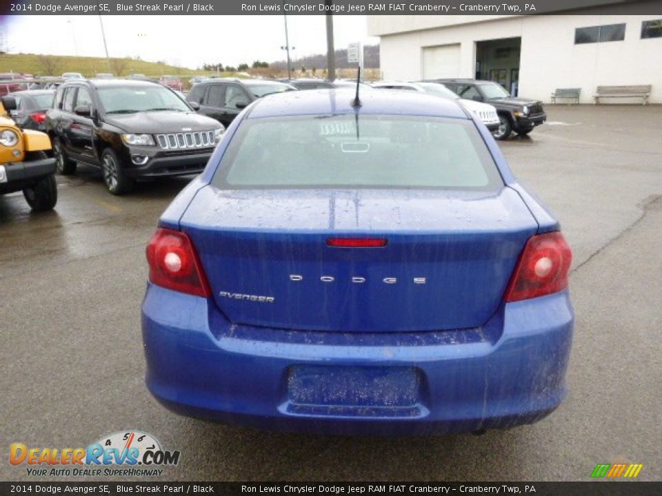 2014 Dodge Avenger SE Blue Streak Pearl / Black Photo #7