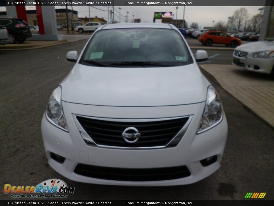 2014 Nissan Versa 1.6 SL Sedan Fresh Powder White / Charcoal Photo #2