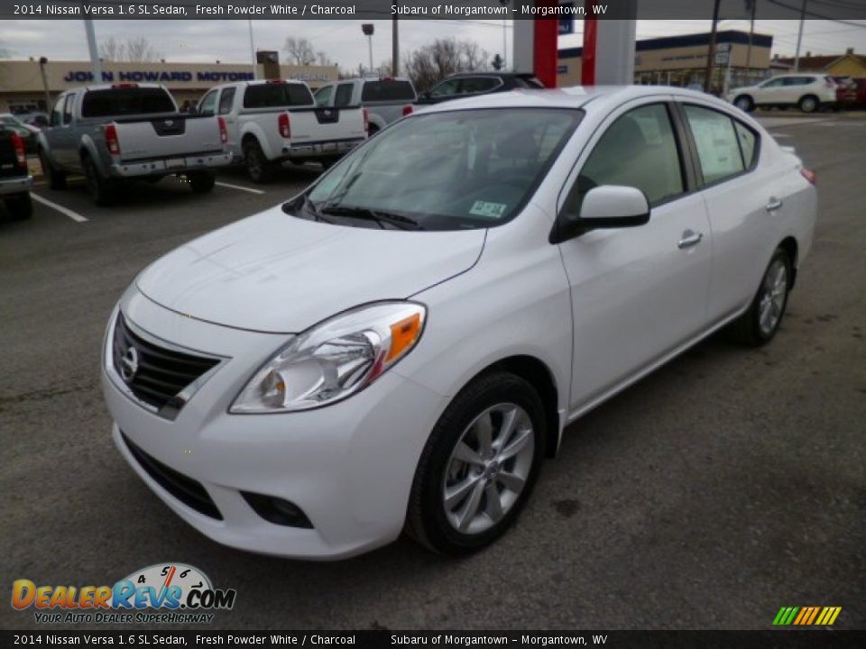 2014 Nissan Versa 1.6 SL Sedan Fresh Powder White / Charcoal Photo #3