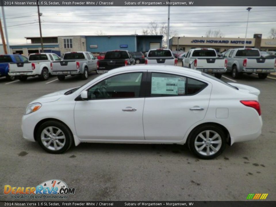 2014 Nissan Versa 1.6 SL Sedan Fresh Powder White / Charcoal Photo #4