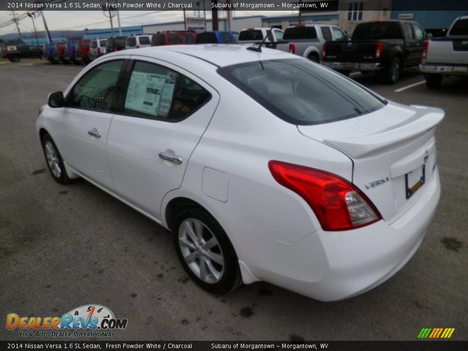 2014 Nissan Versa 1.6 SL Sedan Fresh Powder White / Charcoal Photo #5