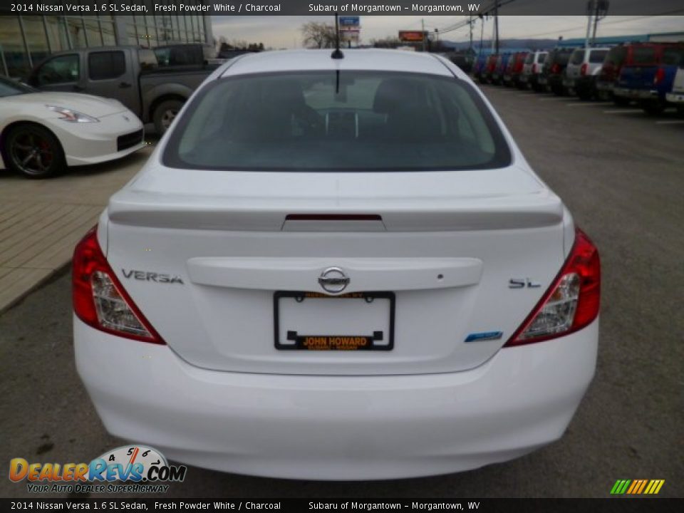 2014 Nissan Versa 1.6 SL Sedan Fresh Powder White / Charcoal Photo #6