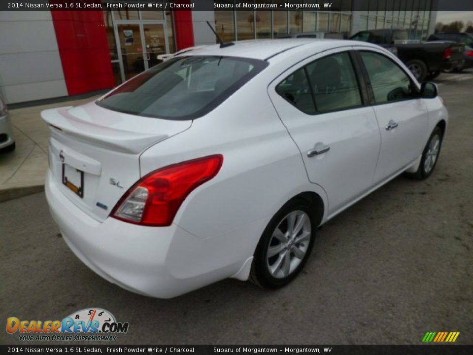 2014 Nissan Versa 1.6 SL Sedan Fresh Powder White / Charcoal Photo #7