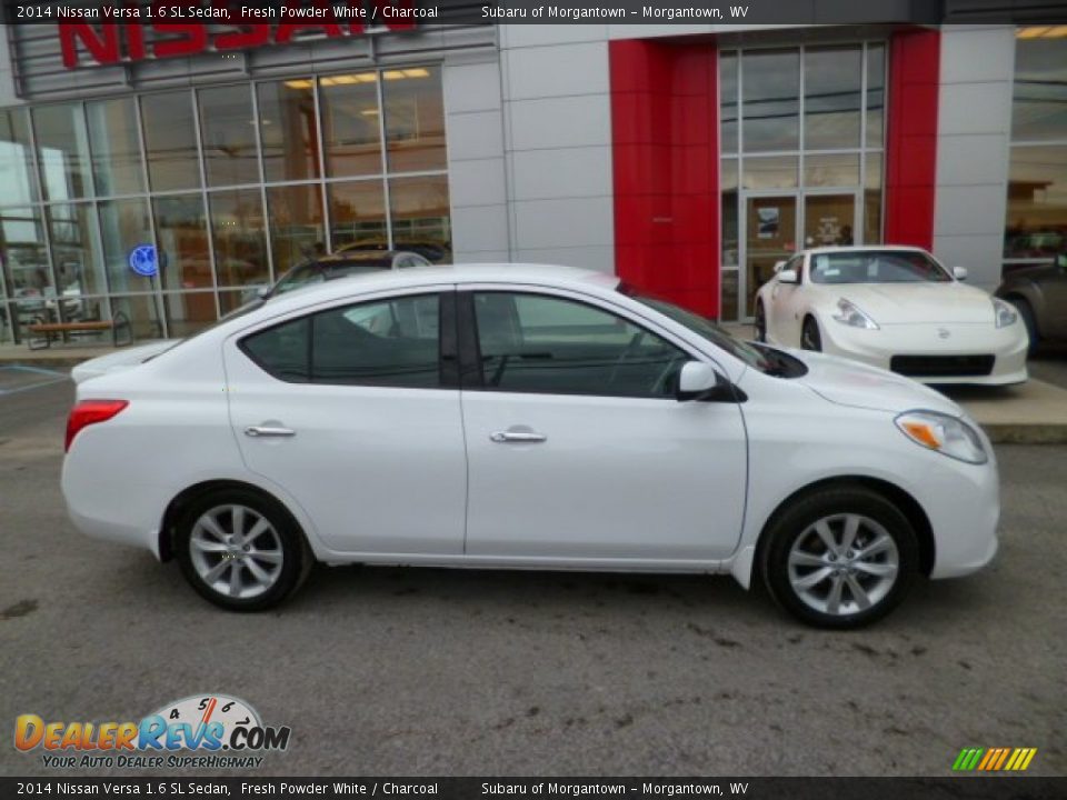 Fresh Powder White 2014 Nissan Versa 1.6 SL Sedan Photo #8