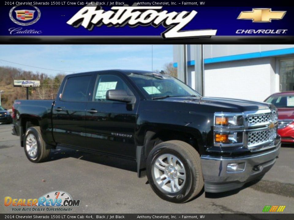 2014 Chevrolet Silverado 1500 LT Crew Cab 4x4 Black / Jet Black Photo #1