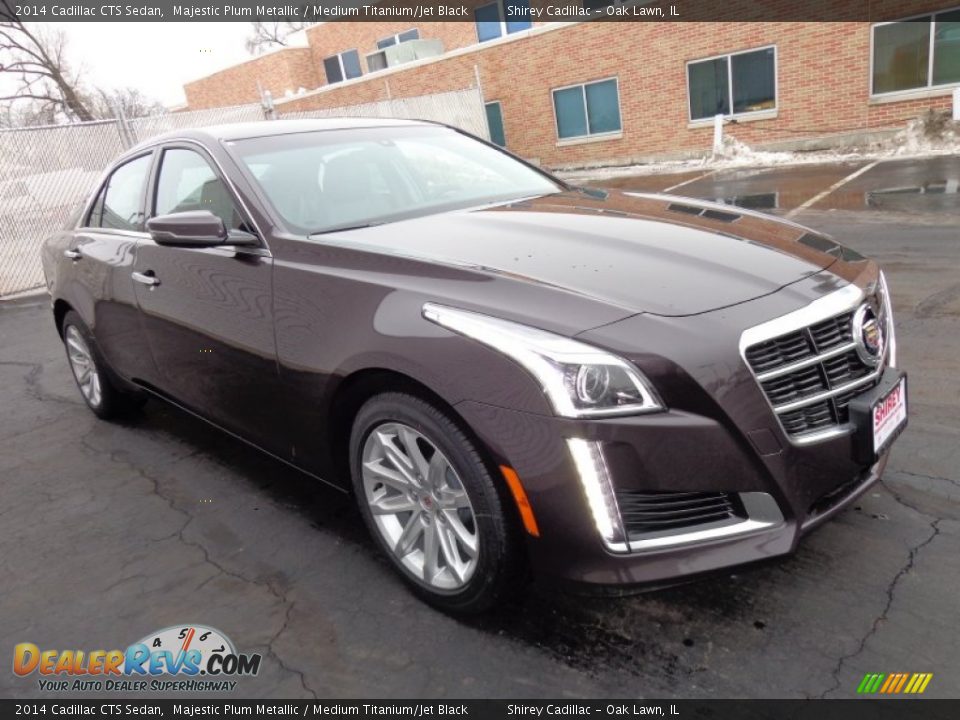 2014 Cadillac CTS Sedan Majestic Plum Metallic / Medium Titanium/Jet Black Photo #3