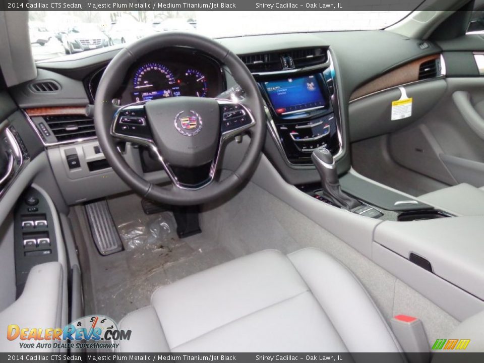 Medium Titanium/Jet Black Interior - 2014 Cadillac CTS Sedan Photo #12