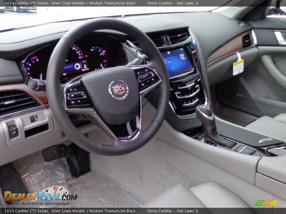 Medium Titanium/Jet Black Interior - 2014 Cadillac CTS Sedan Photo #12