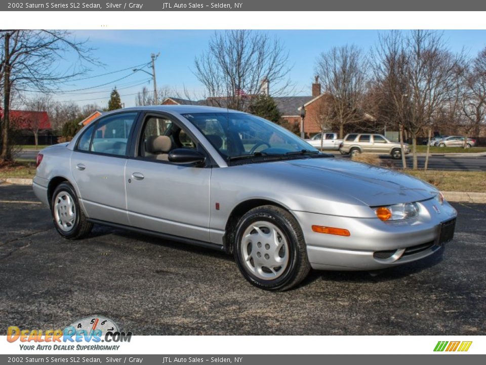 2002 Saturn S Series SL2 Sedan Silver / Gray Photo #8