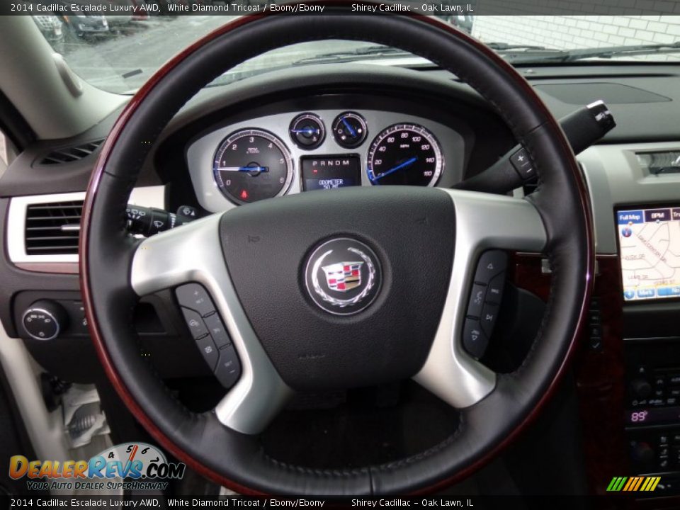 2014 Cadillac Escalade Luxury AWD Steering Wheel Photo #17