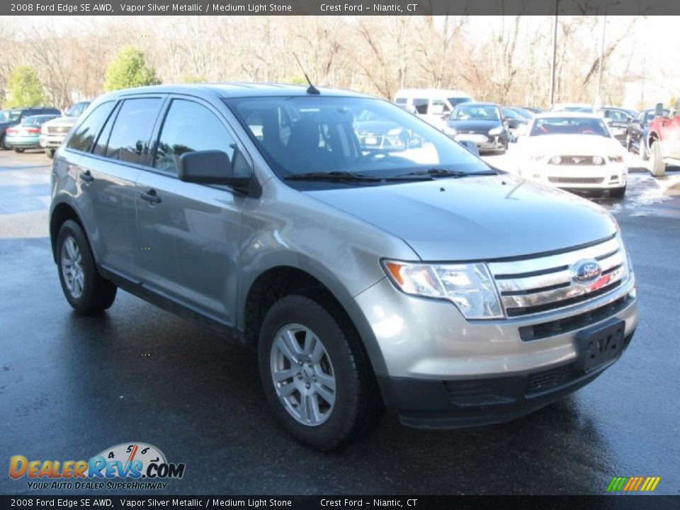 2008 Ford Edge SE AWD Vapor Silver Metallic / Medium Light Stone Photo #1