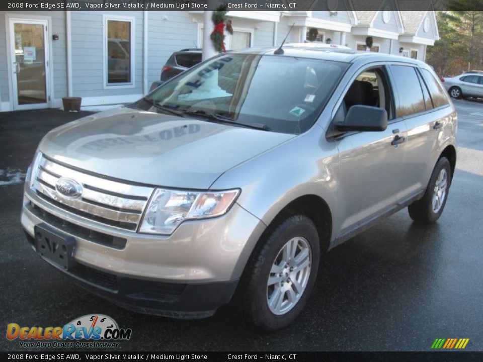 2008 Ford Edge SE AWD Vapor Silver Metallic / Medium Light Stone Photo #3