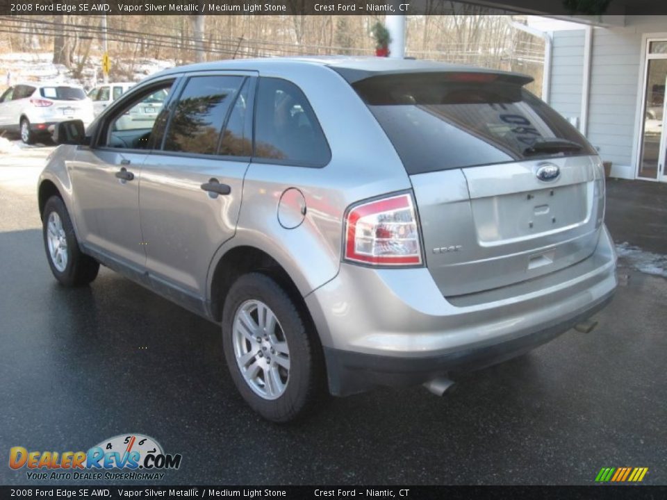2008 Ford Edge SE AWD Vapor Silver Metallic / Medium Light Stone Photo #5