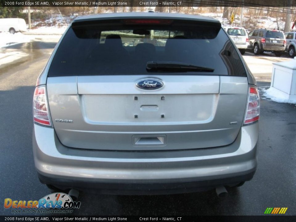 2008 Ford Edge SE AWD Vapor Silver Metallic / Medium Light Stone Photo #6