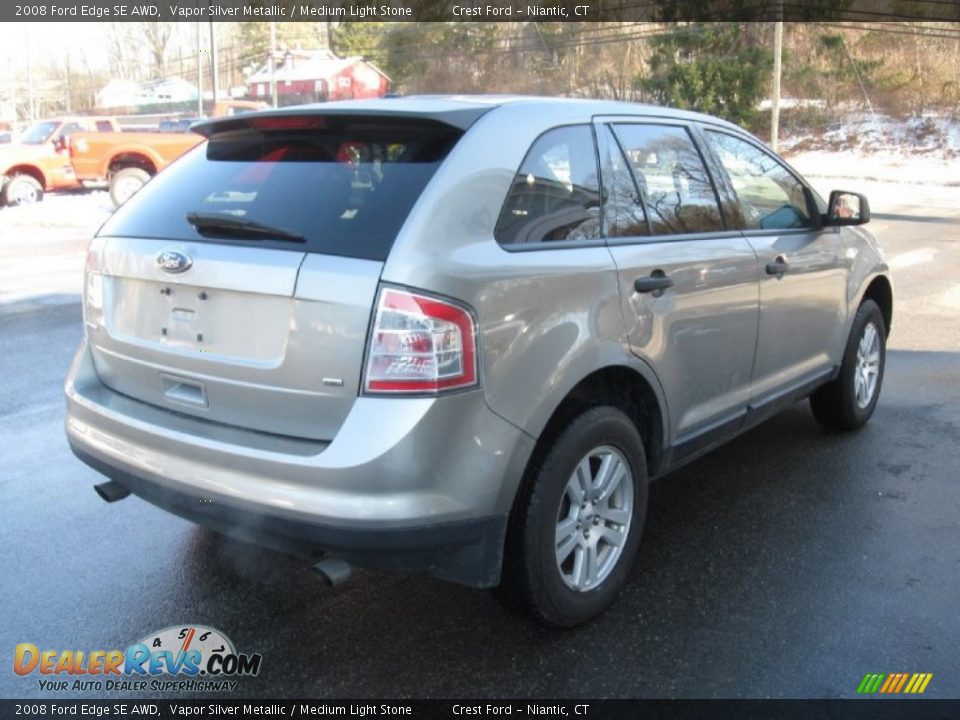 2008 Ford Edge SE AWD Vapor Silver Metallic / Medium Light Stone Photo #7