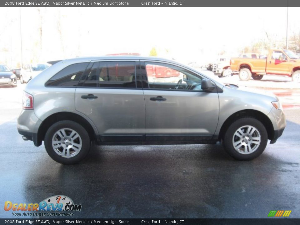 2008 Ford Edge SE AWD Vapor Silver Metallic / Medium Light Stone Photo #8