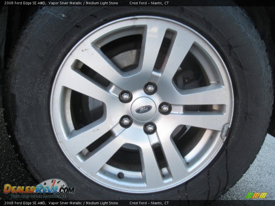 2008 Ford Edge SE AWD Vapor Silver Metallic / Medium Light Stone Photo #9