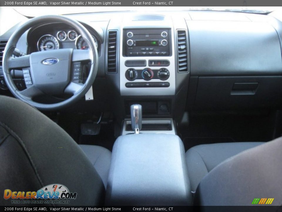 2008 Ford Edge SE AWD Vapor Silver Metallic / Medium Light Stone Photo #12