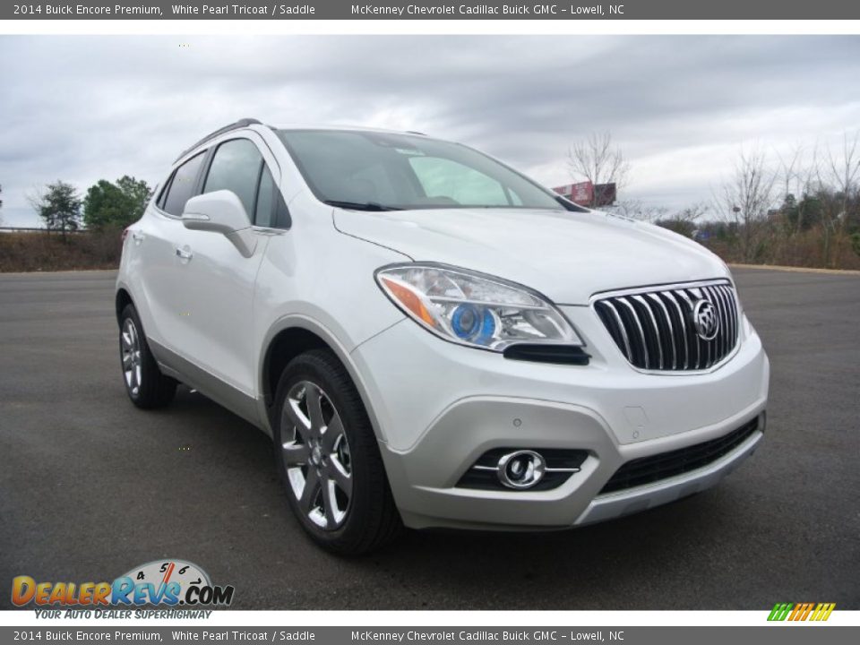 2014 Buick Encore Premium White Pearl Tricoat / Saddle Photo #1
