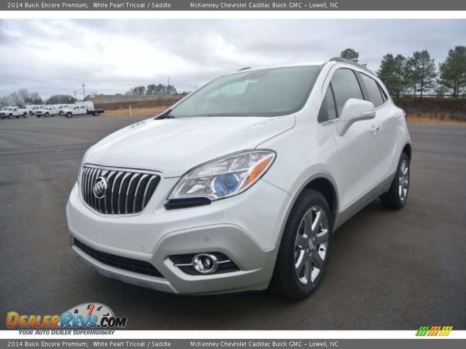 2014 Buick Encore Premium White Pearl Tricoat / Saddle Photo #2