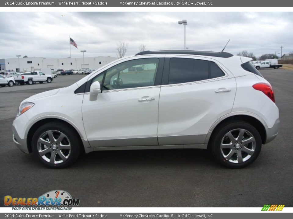 2014 Buick Encore Premium White Pearl Tricoat / Saddle Photo #3