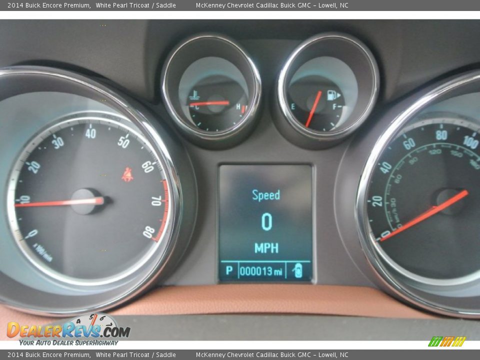 2014 Buick Encore Premium White Pearl Tricoat / Saddle Photo #15