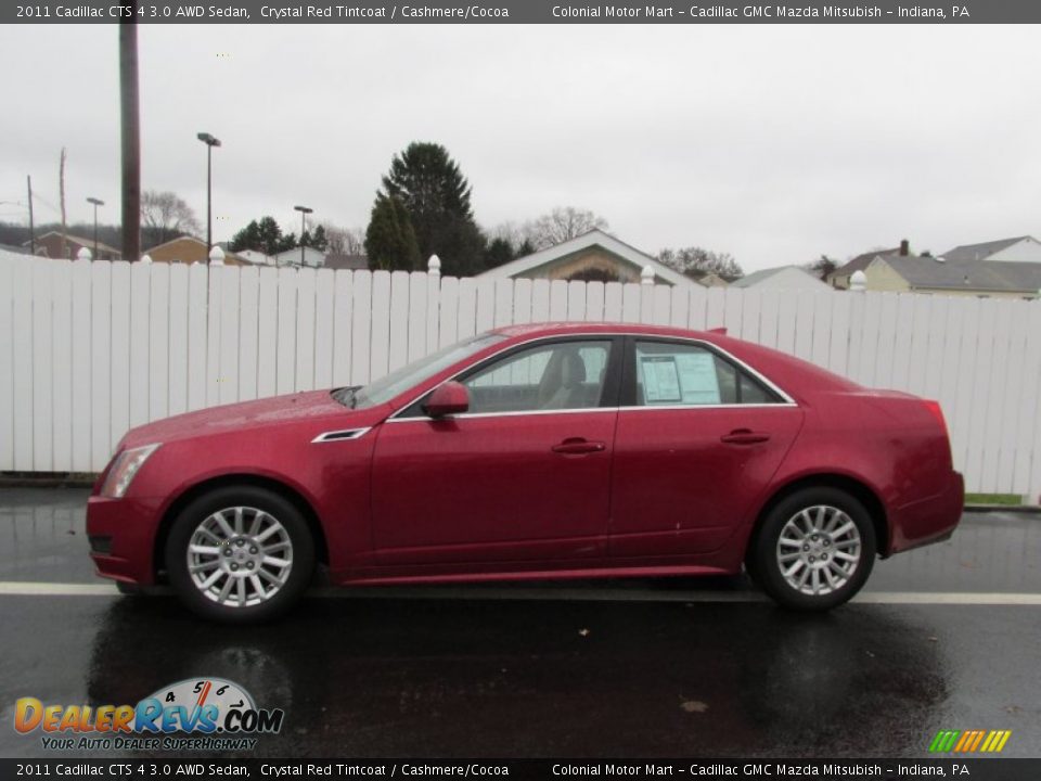 2011 Cadillac CTS 4 3.0 AWD Sedan Crystal Red Tintcoat / Cashmere/Cocoa Photo #2