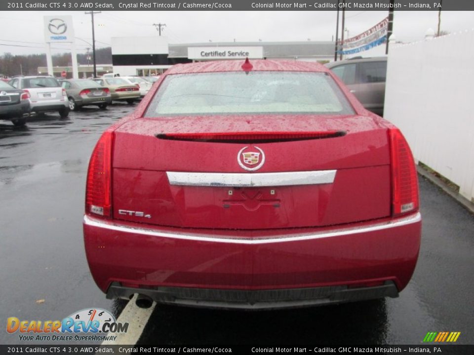 2011 Cadillac CTS 4 3.0 AWD Sedan Crystal Red Tintcoat / Cashmere/Cocoa Photo #5