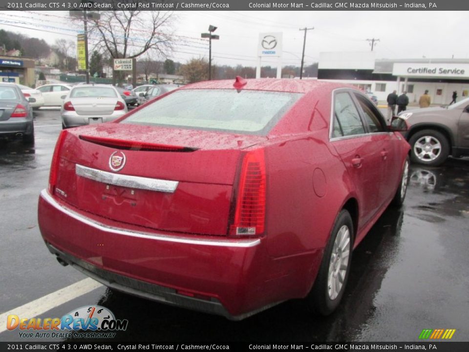 2011 Cadillac CTS 4 3.0 AWD Sedan Crystal Red Tintcoat / Cashmere/Cocoa Photo #6
