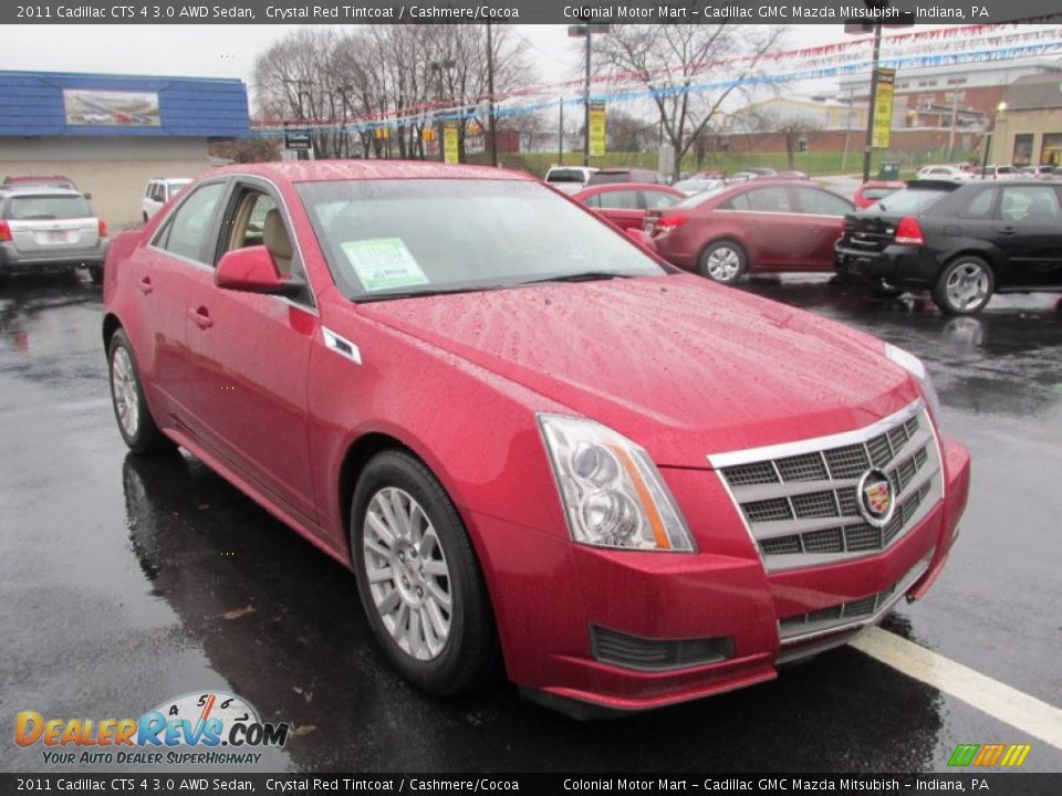2011 Cadillac CTS 4 3.0 AWD Sedan Crystal Red Tintcoat / Cashmere/Cocoa Photo #7