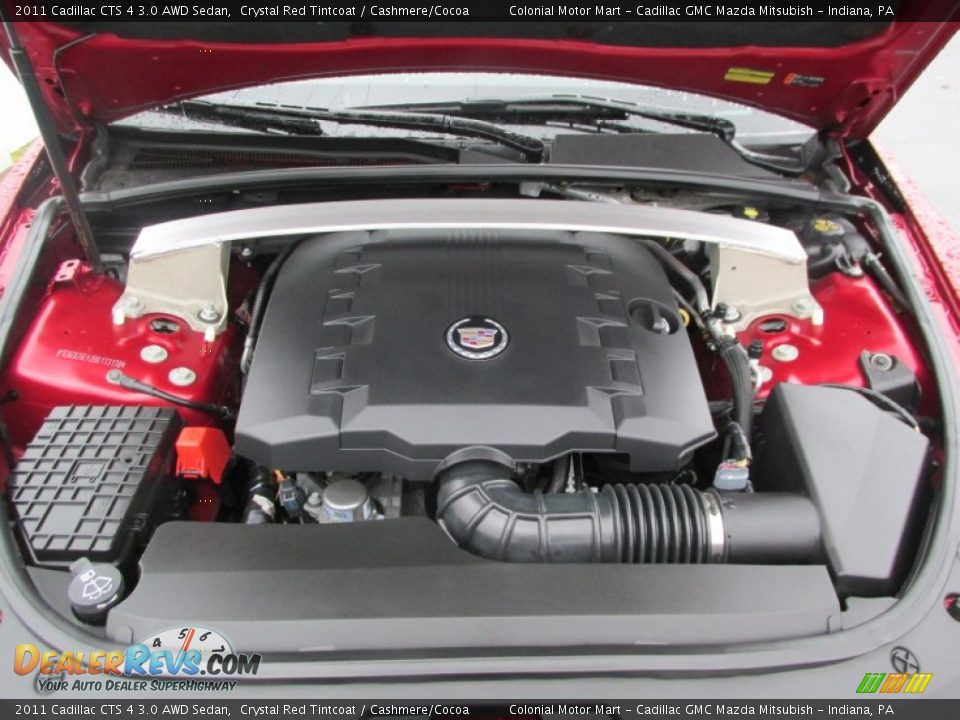 2011 Cadillac CTS 4 3.0 AWD Sedan Crystal Red Tintcoat / Cashmere/Cocoa Photo #10