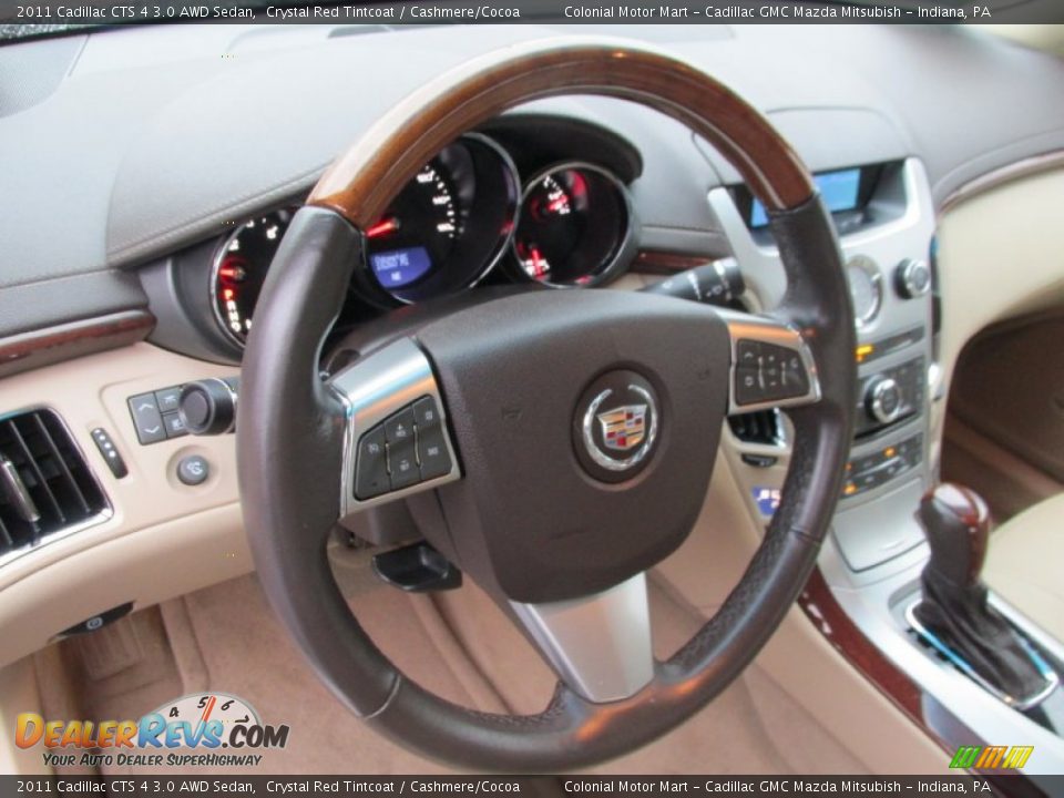 2011 Cadillac CTS 4 3.0 AWD Sedan Crystal Red Tintcoat / Cashmere/Cocoa Photo #14