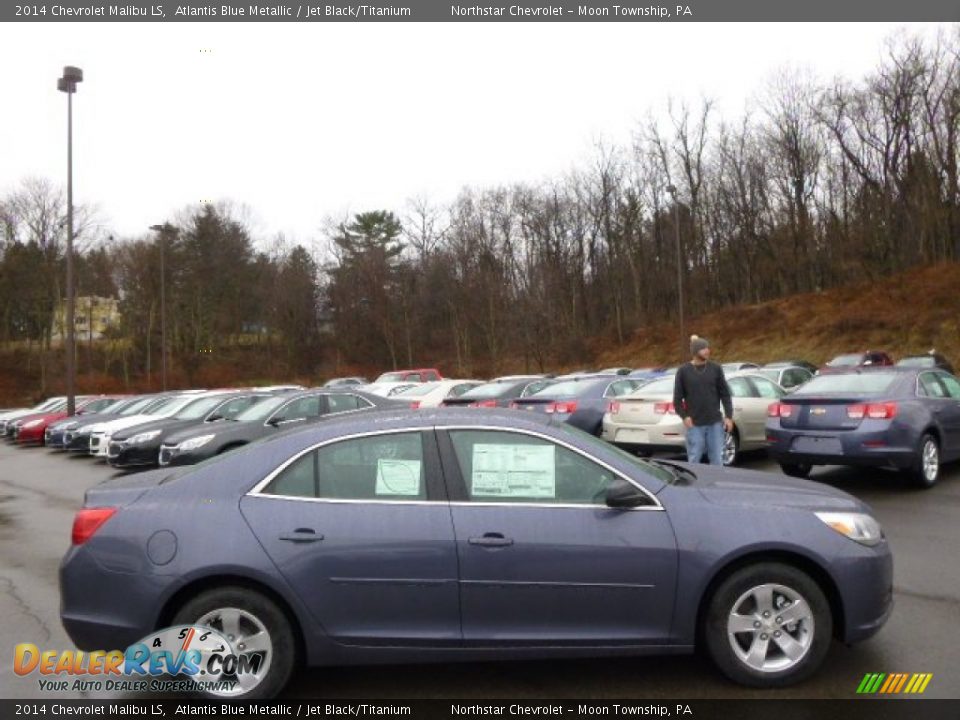 2014 Chevrolet Malibu LS Atlantis Blue Metallic / Jet Black/Titanium Photo #4