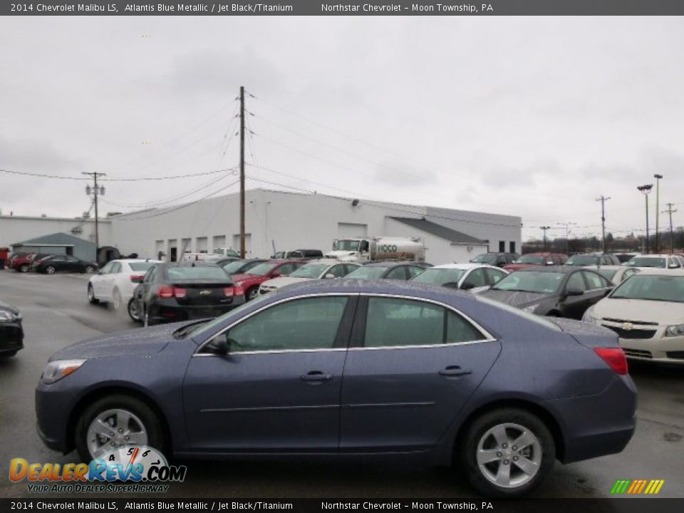 2014 Chevrolet Malibu LS Atlantis Blue Metallic / Jet Black/Titanium Photo #8