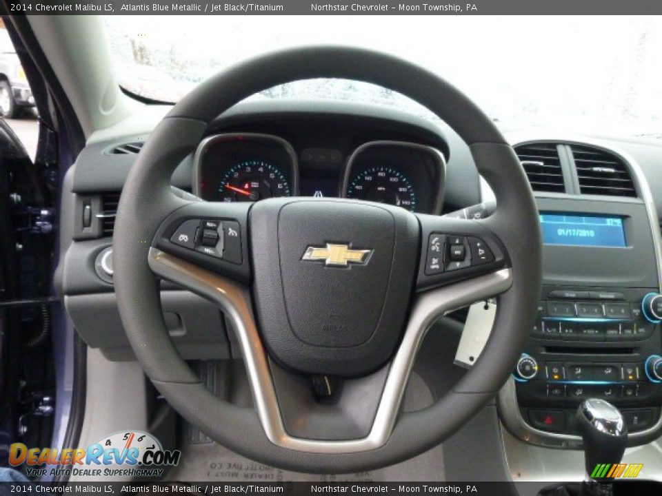 2014 Chevrolet Malibu LS Atlantis Blue Metallic / Jet Black/Titanium Photo #18