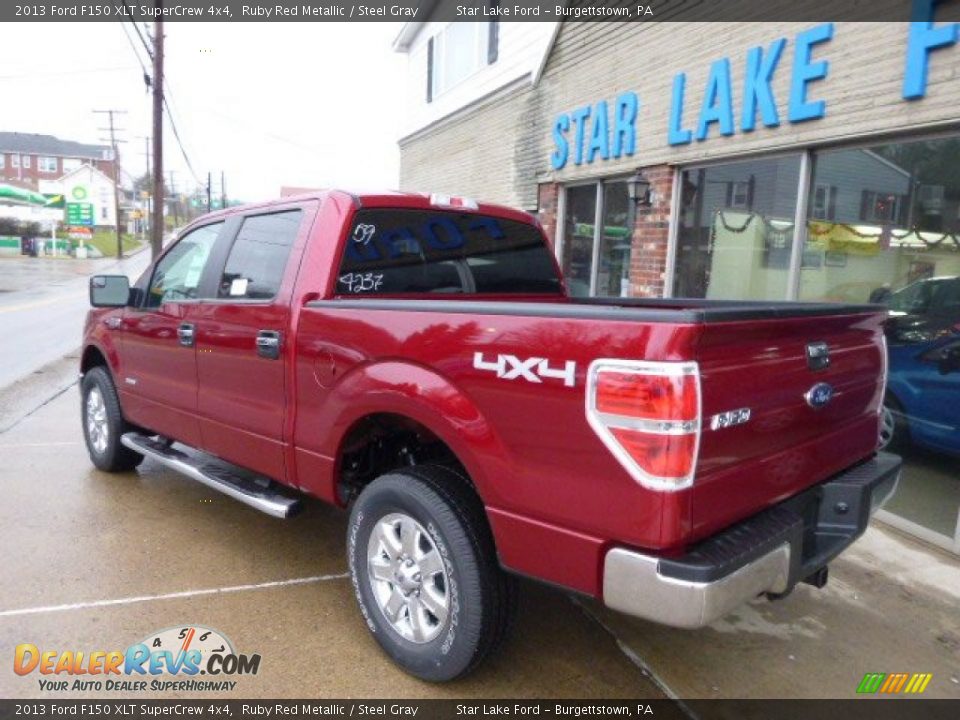 2013 Ford F150 XLT SuperCrew 4x4 Ruby Red Metallic / Steel Gray Photo #6