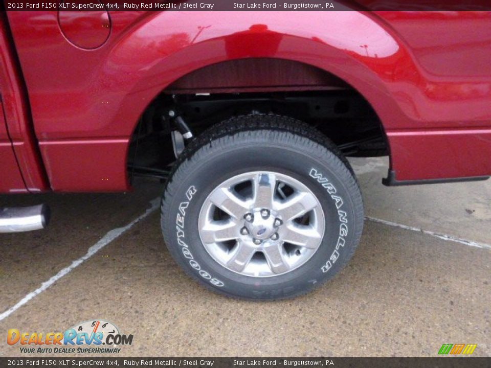 2013 Ford F150 XLT SuperCrew 4x4 Ruby Red Metallic / Steel Gray Photo #8