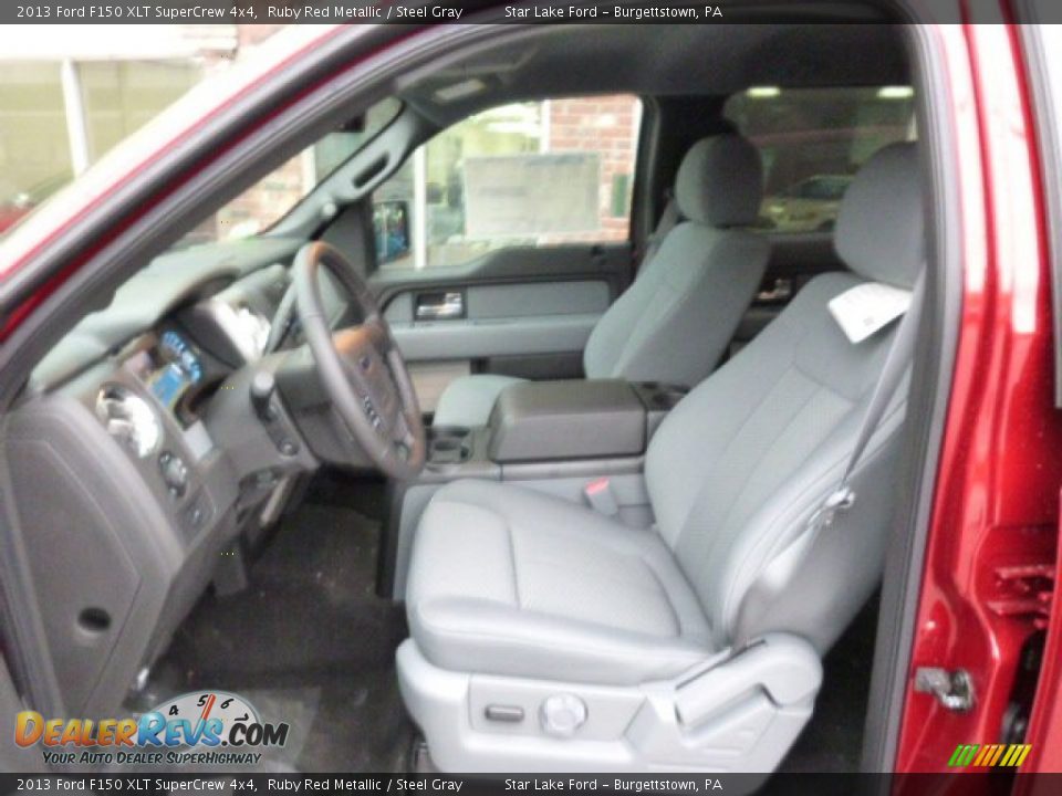 2013 Ford F150 XLT SuperCrew 4x4 Ruby Red Metallic / Steel Gray Photo #9