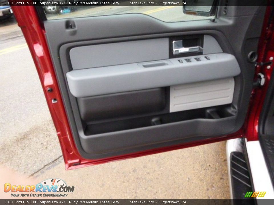 2013 Ford F150 XLT SuperCrew 4x4 Ruby Red Metallic / Steel Gray Photo #10