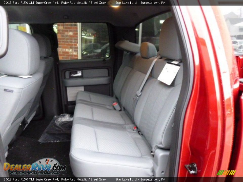 2013 Ford F150 XLT SuperCrew 4x4 Ruby Red Metallic / Steel Gray Photo #11
