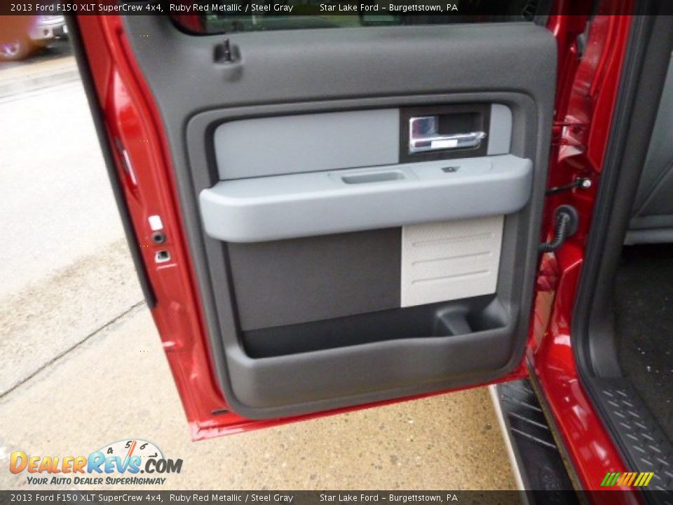 2013 Ford F150 XLT SuperCrew 4x4 Ruby Red Metallic / Steel Gray Photo #12