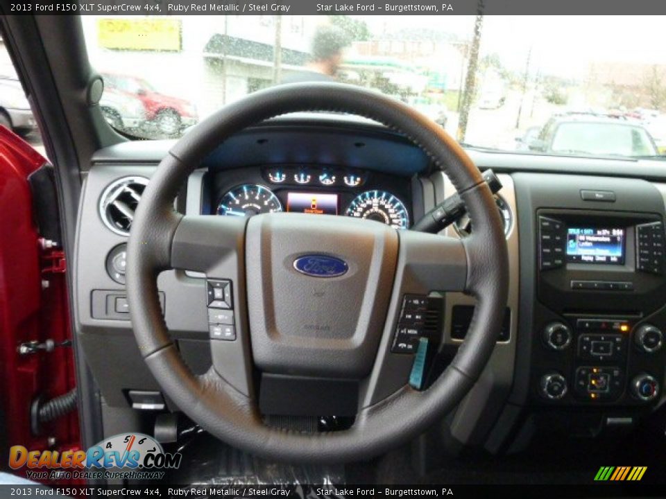 2013 Ford F150 XLT SuperCrew 4x4 Ruby Red Metallic / Steel Gray Photo #17