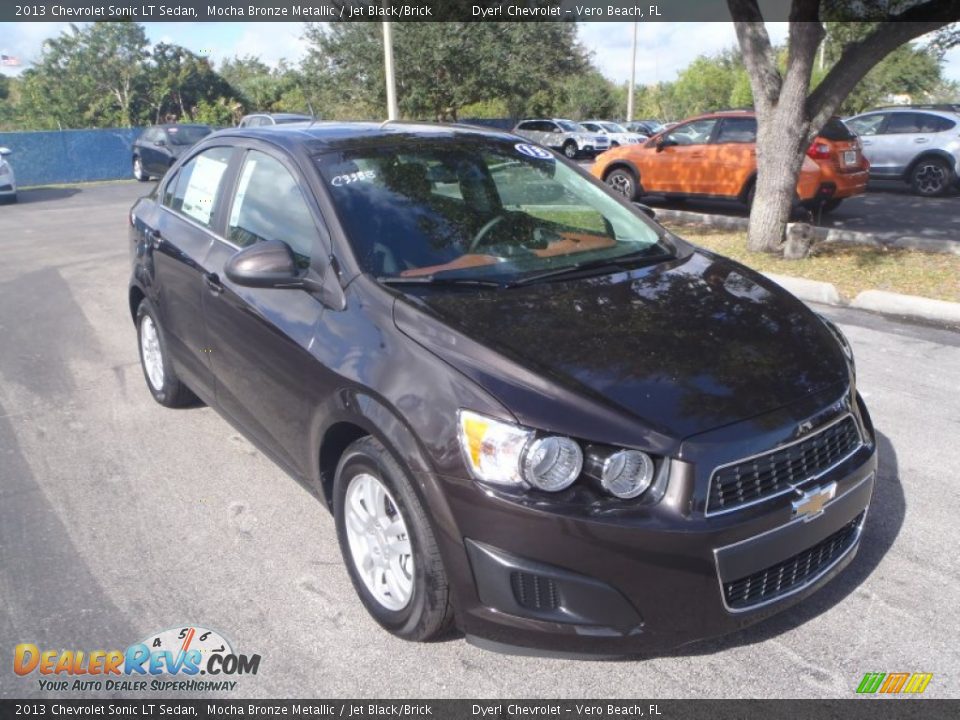 2013 Chevrolet Sonic LT Sedan Mocha Bronze Metallic / Jet Black/Brick Photo #1