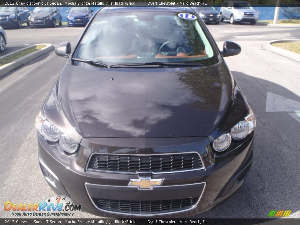 2013 Chevrolet Sonic LT Sedan Mocha Bronze Metallic / Jet Black/Brick Photo #2