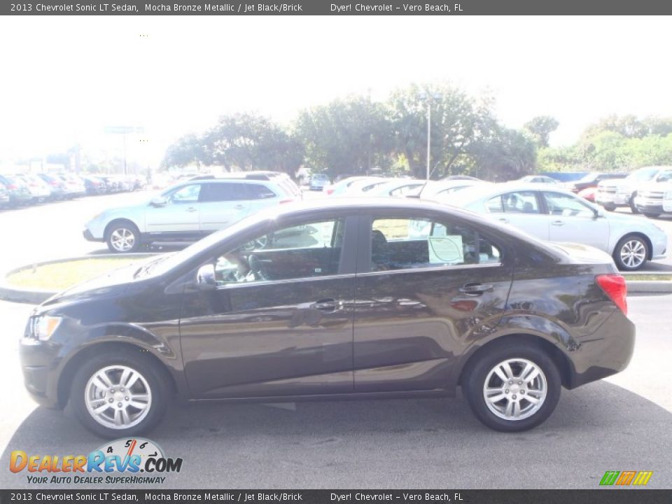2013 Chevrolet Sonic LT Sedan Mocha Bronze Metallic / Jet Black/Brick Photo #3