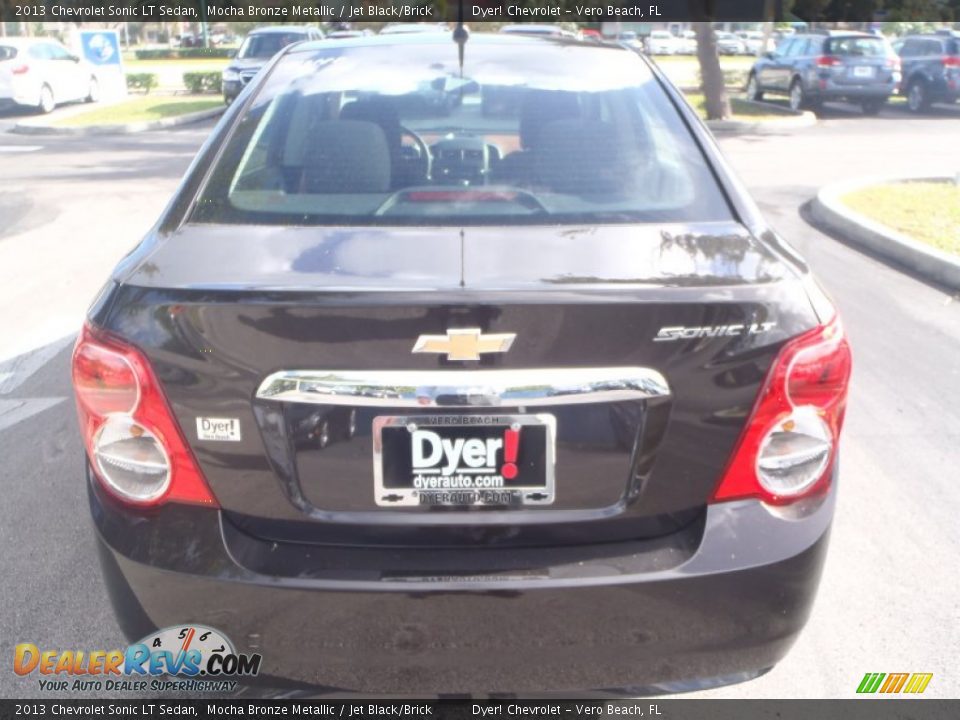 2013 Chevrolet Sonic LT Sedan Mocha Bronze Metallic / Jet Black/Brick Photo #4