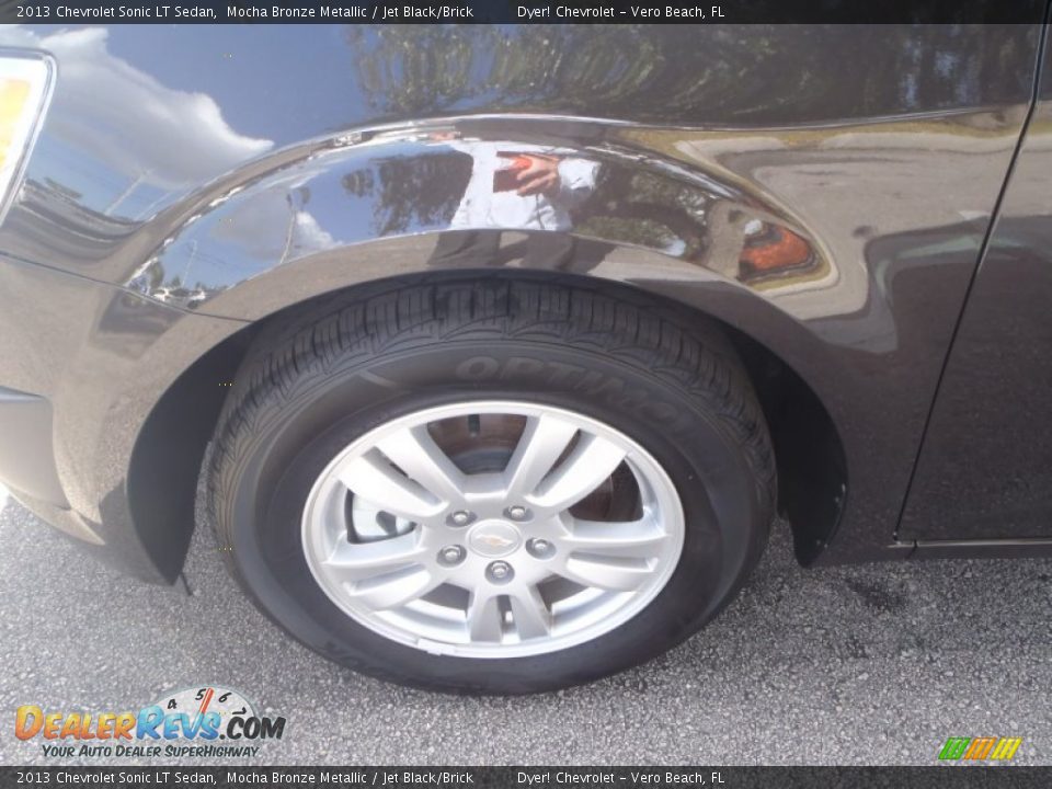 2013 Chevrolet Sonic LT Sedan Mocha Bronze Metallic / Jet Black/Brick Photo #7