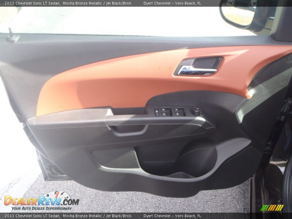 2013 Chevrolet Sonic LT Sedan Mocha Bronze Metallic / Jet Black/Brick Photo #8