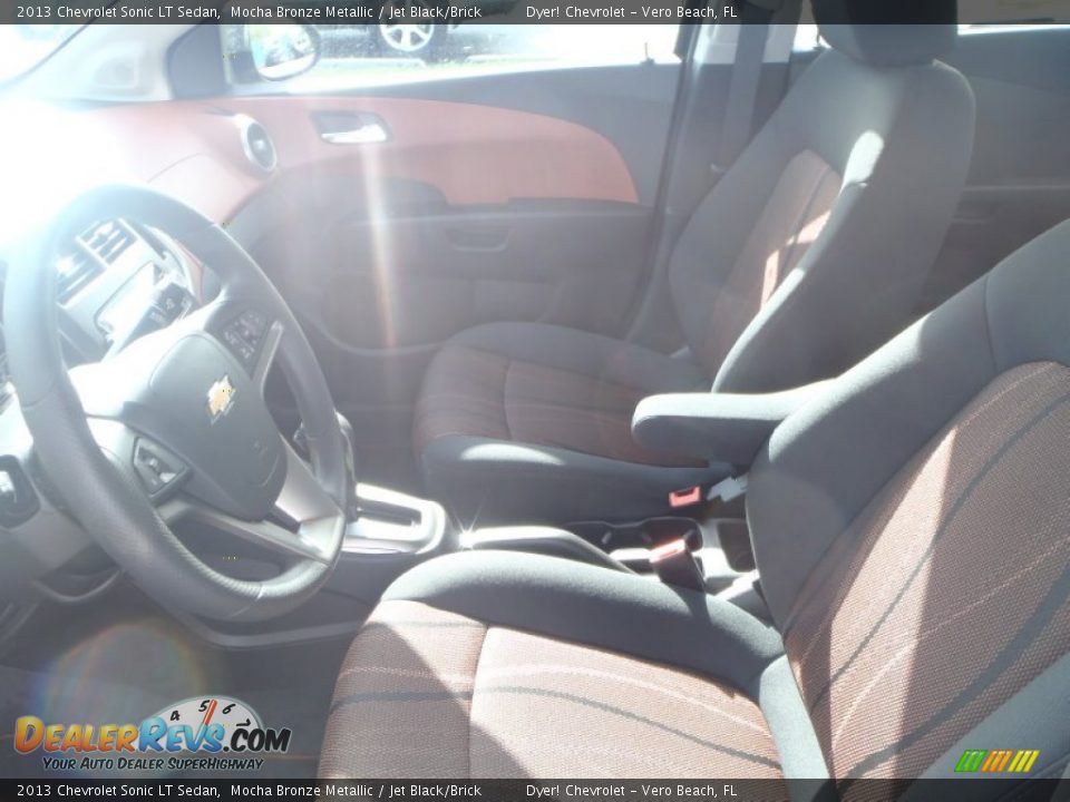 2013 Chevrolet Sonic LT Sedan Mocha Bronze Metallic / Jet Black/Brick Photo #10